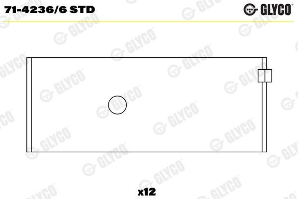 GLYCO 71-4236/6 STD Pleuellager für VOLVO B12 F12 F80 N12 NL