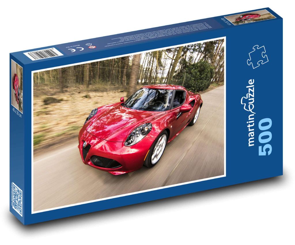 Puzzle 500 Červené športové auto na ceste - martinpuzzle Obrázok produktu 