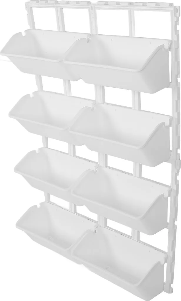 Jardinière verticale murale en PP ABS blanc pour balcon et clôture - 3