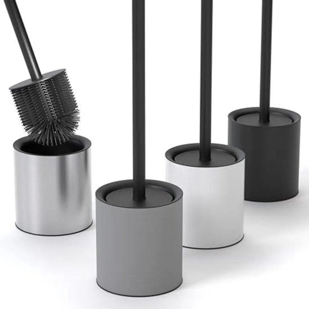 Brosse WC silicone grise RVS : fini les mauvaises odeurs et les bactéries