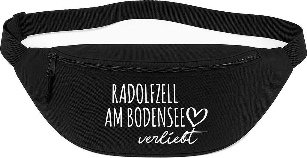 Huuraa Bauchtasche Radolfzell am Bodensee verliebt 2,5 Liter Black Polyester Crossbody Bag Geschenkidee