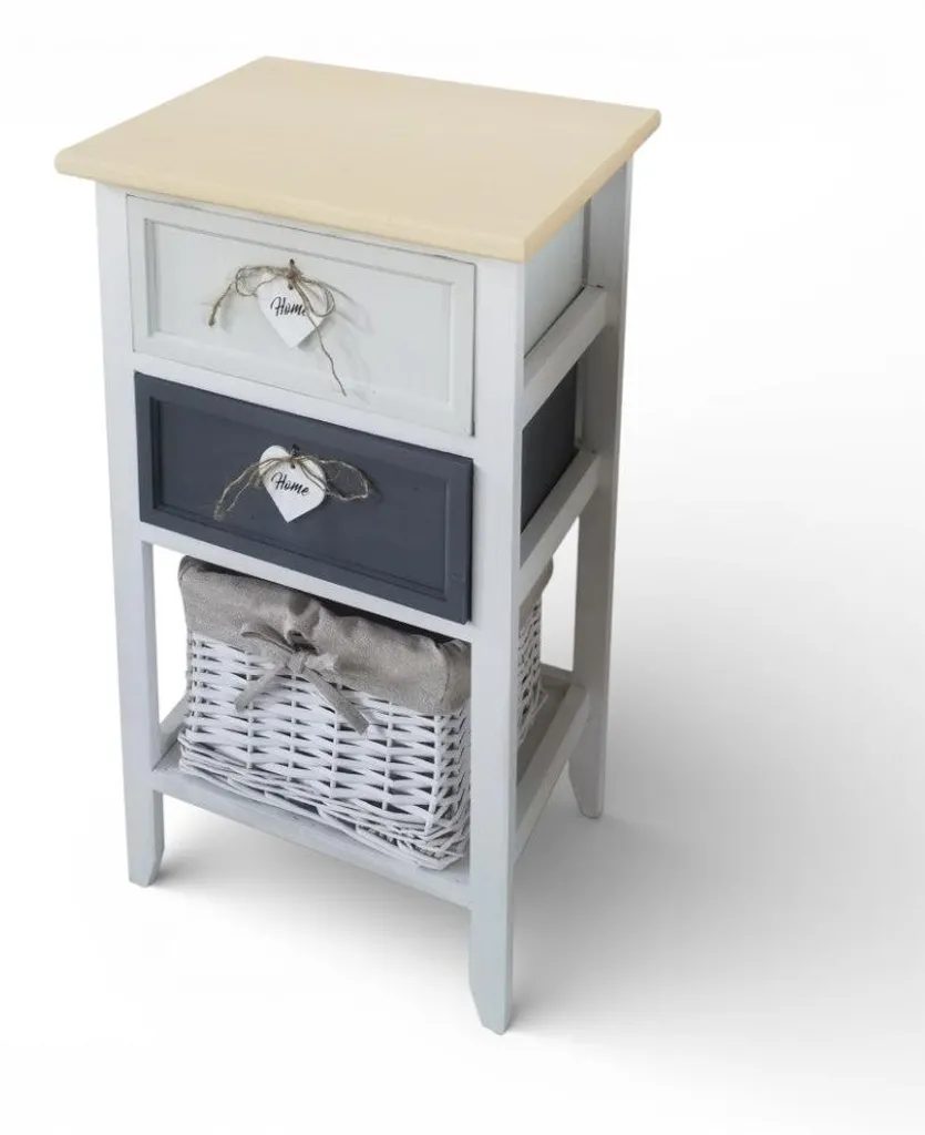 Petit meuble de chevet 3 tiroirs en bois clair pour chambre d'adulte