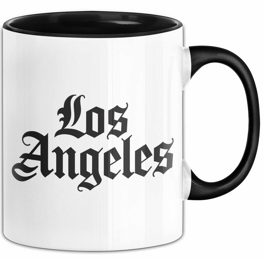 Los Angeles LA Kalifornien USA Tasse Geschenk Lustige Geschenkidee Spruch (Schwarz)