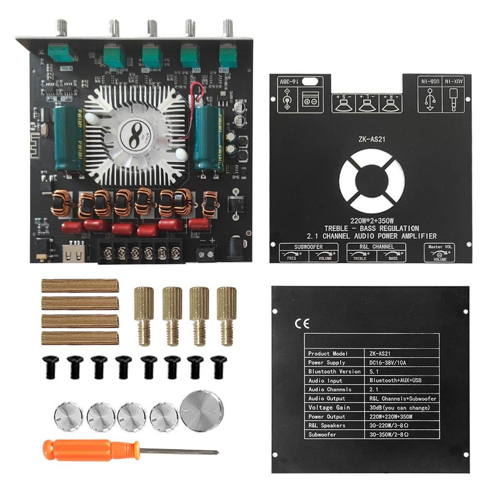 ZK-AS21 Kompaktní 2.1kanálový modul digitálního výkonového Obrázek produktu 