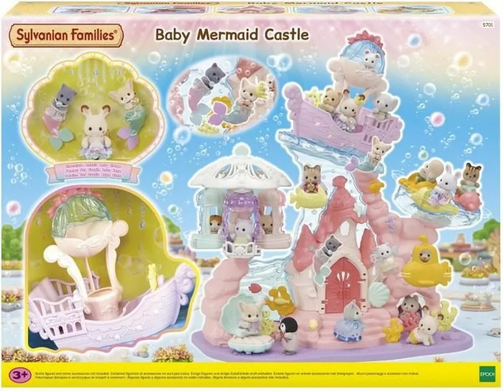 Sylvanian Families Mermaid Castle Château avec Figurines et Accessoires