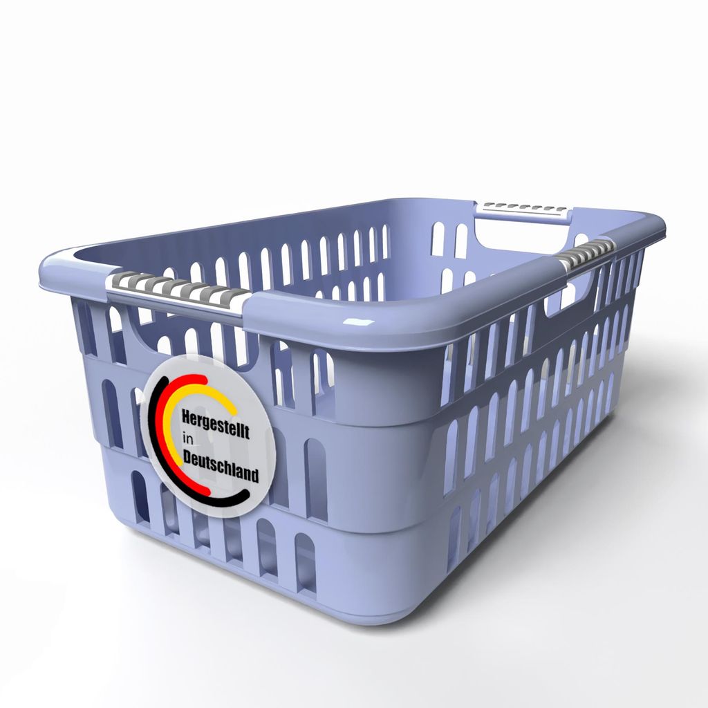 Panier à linge BigDean, lot de 3, 40 litres, avec poignées Image du produit 