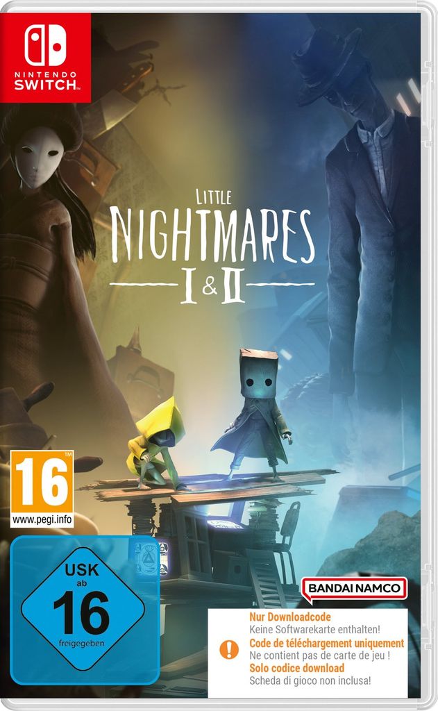 The image shows the cover art for the Nintendo Switch game 'Little Nightmares I & II Bundle'.