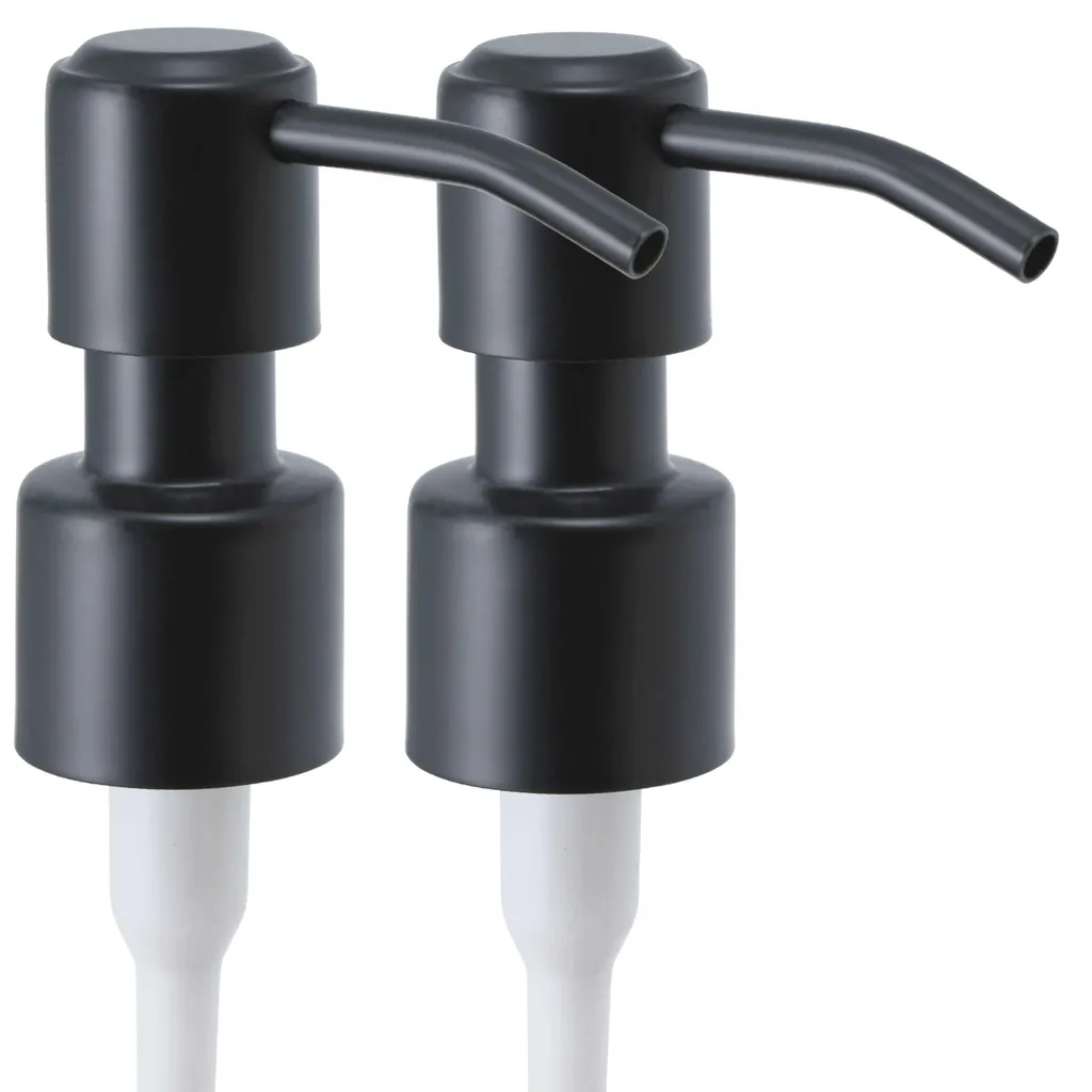 Tête de pompe en acier inoxydable noir pour goulot 22-24 mm