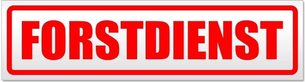 Kiwistar Forstdienst Magnetschild Schild magnetisch - 20cm Rot - Magnetfolie für Auto PKW Kfz