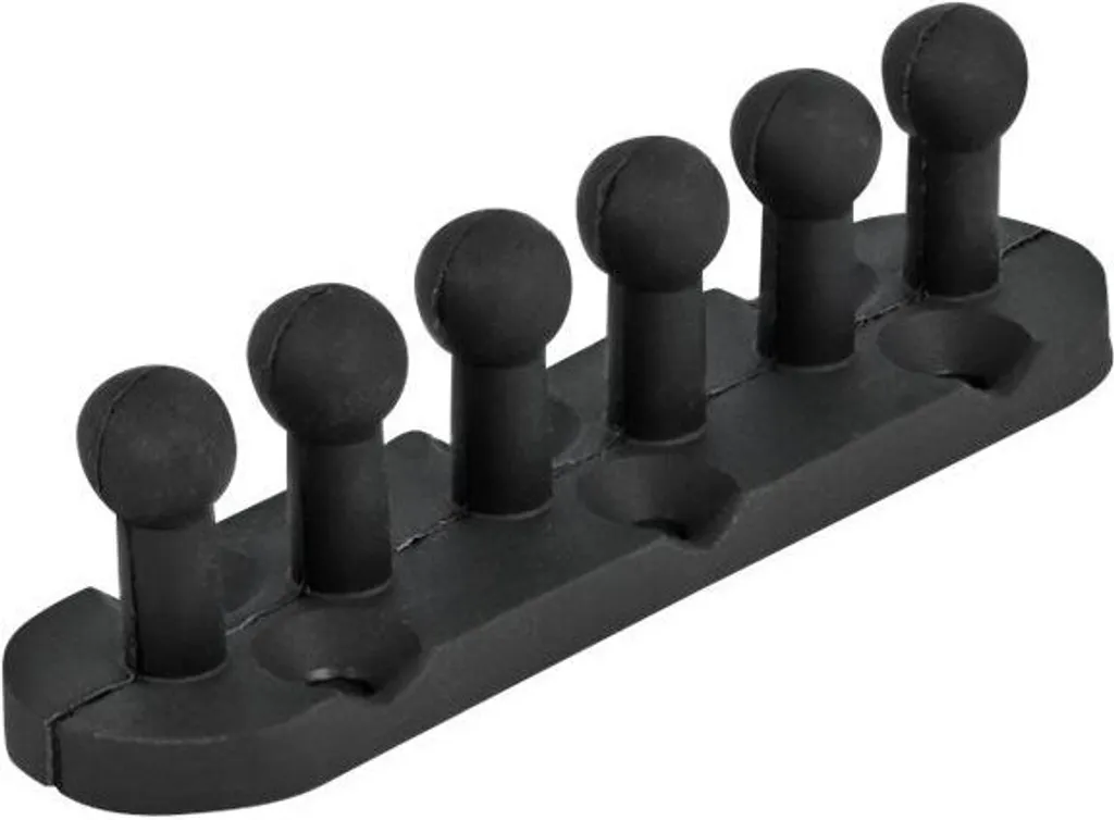 Guide Câbles Delock Auto-adhésif 5 Slots Noir pour Rangement Propre