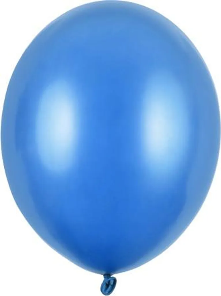 Ballons résistants 27cm bleu maïs métal - Finition brillante premium