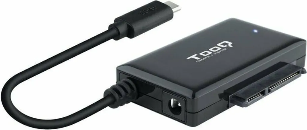 TOOQ TQHDA-02C - Adattatore da USB 3.0 USB-C a SATA per dischi rigidi da 2,5" e 3,5", con alimentatore, colore nero - 2
