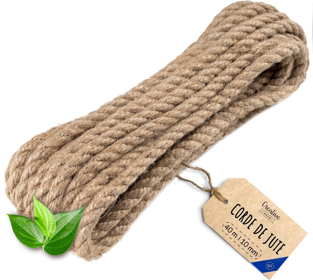 Creative Deco 40m Corde de Jute Epaisseur 10mm Image du produit 