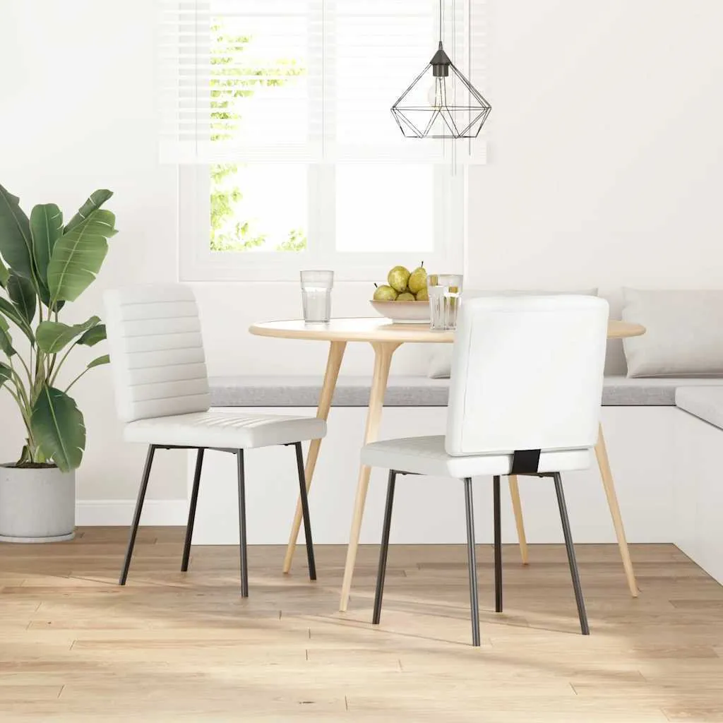 2025 Sedie da pranzo moderne 2 pz. Similcuoio bianca - Sedie da pranzo,Design 1799065 1pz