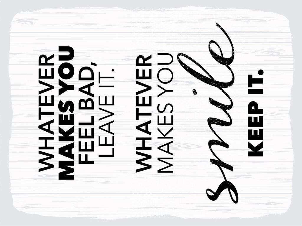 vianmo Holzschild 40x30 cm Whatever makes you fell bad, leave it Schild