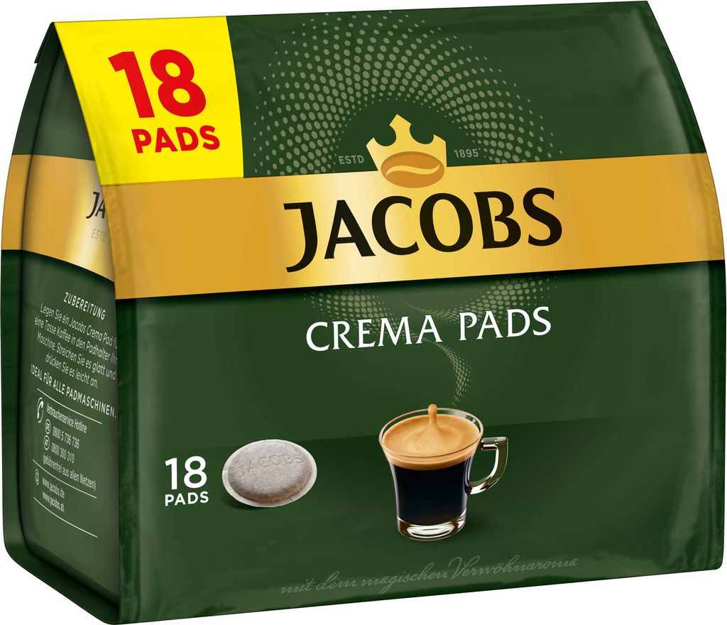 JACOBS Pads Crema Classic 270 Getränke - 15x18 Kaffeepads Produktbild 2