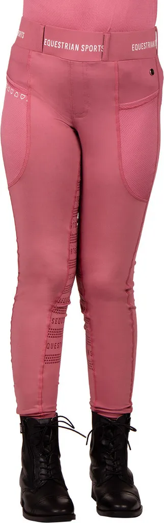 Legging équitation Jady Junior QHP avec bas demi-botte Desert Rose 128