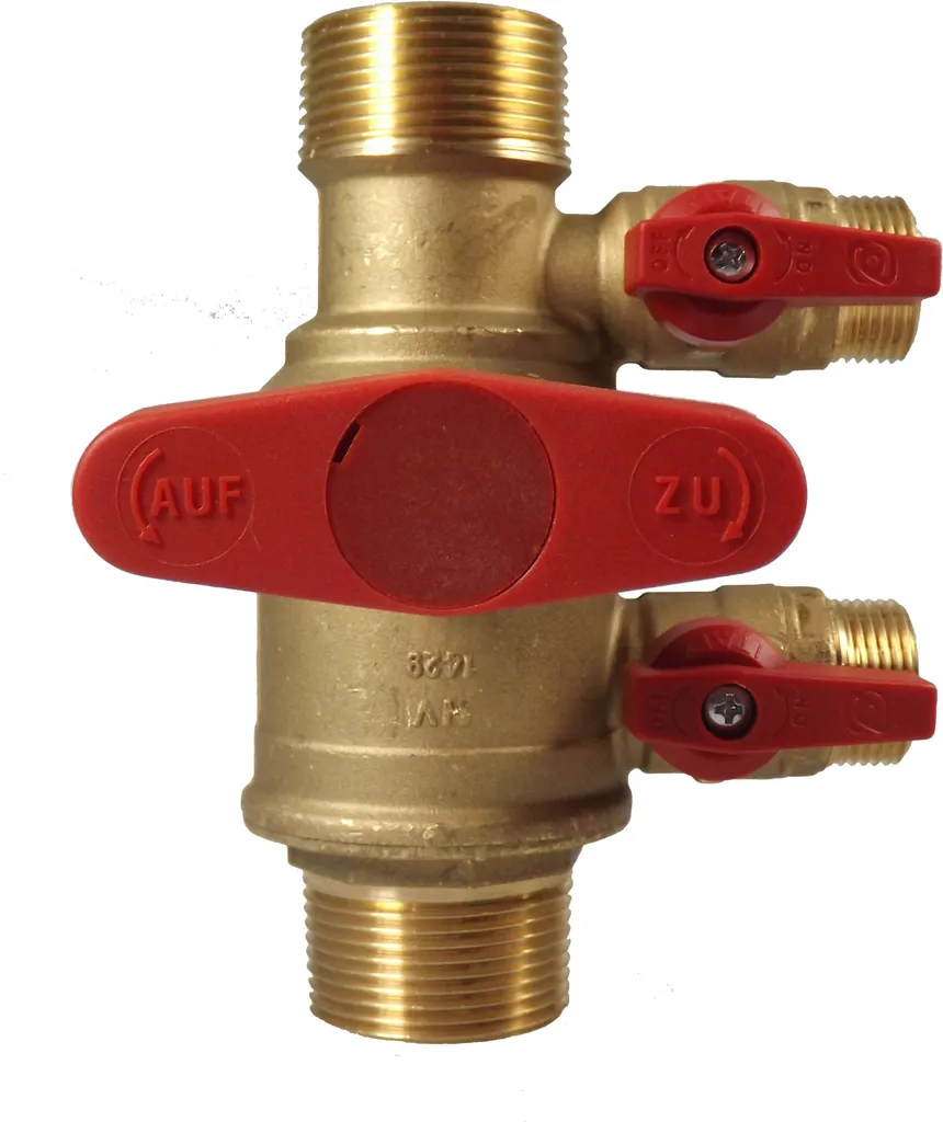 Vanne de rinçage 1 1/4" passage intégral anti-blocage pour chauffage PAC