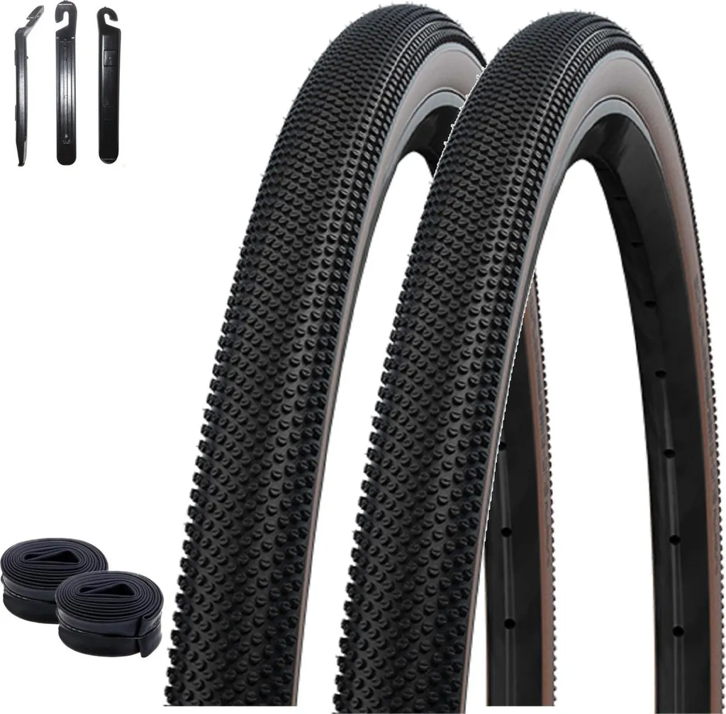 Pneus pour VTC et Gravel Schwalbe G-One Performance 700x45C Bronze TLE Kit