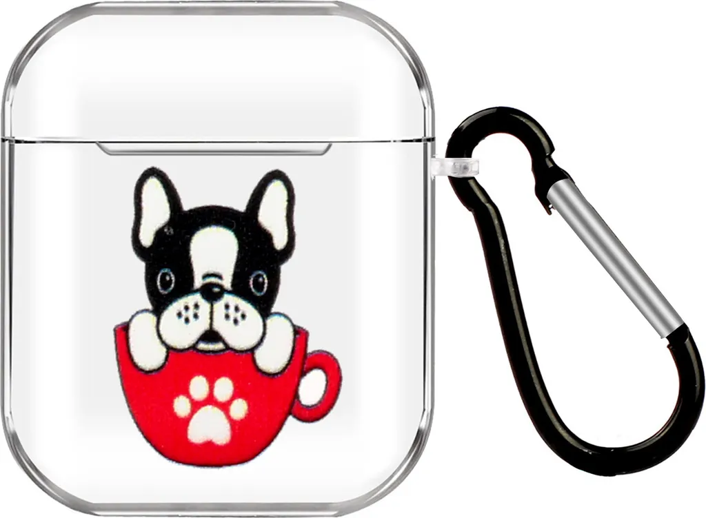 Custodia AirPods 1/2 Regalo Gatto - TPU Trasparente con Portachiavi