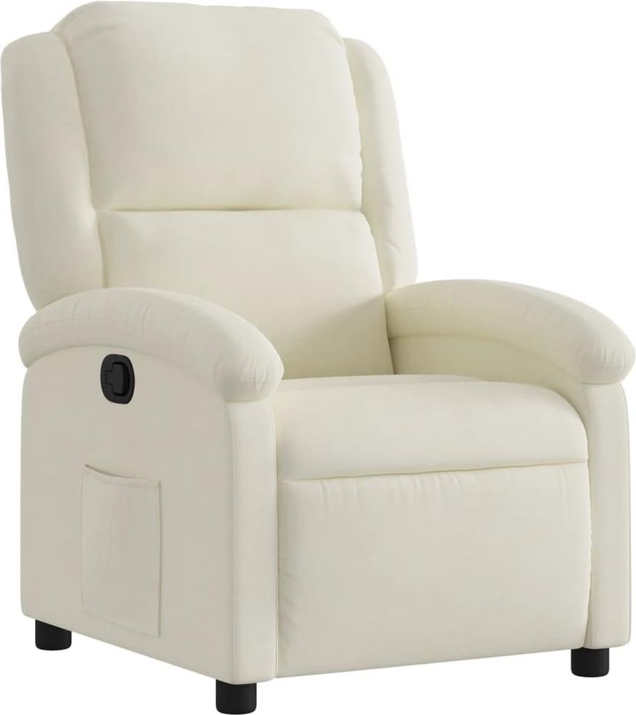 vidaXL Relaxsessel Creme Samt