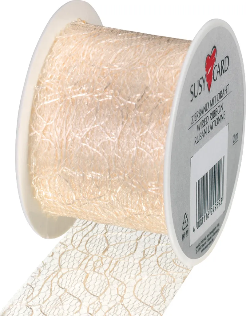 SUSY CARD 11316882 Ruban Cadeau Lace Crème en Dentelle pour Décoration