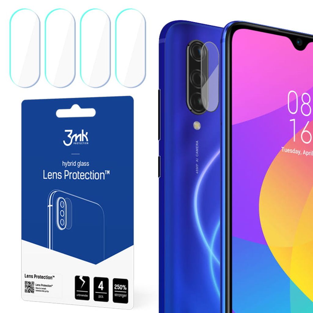3mk Hybridglas Lens Protection für Xiaomi Mi 9 Lite/Mi CC9 Produktbild 