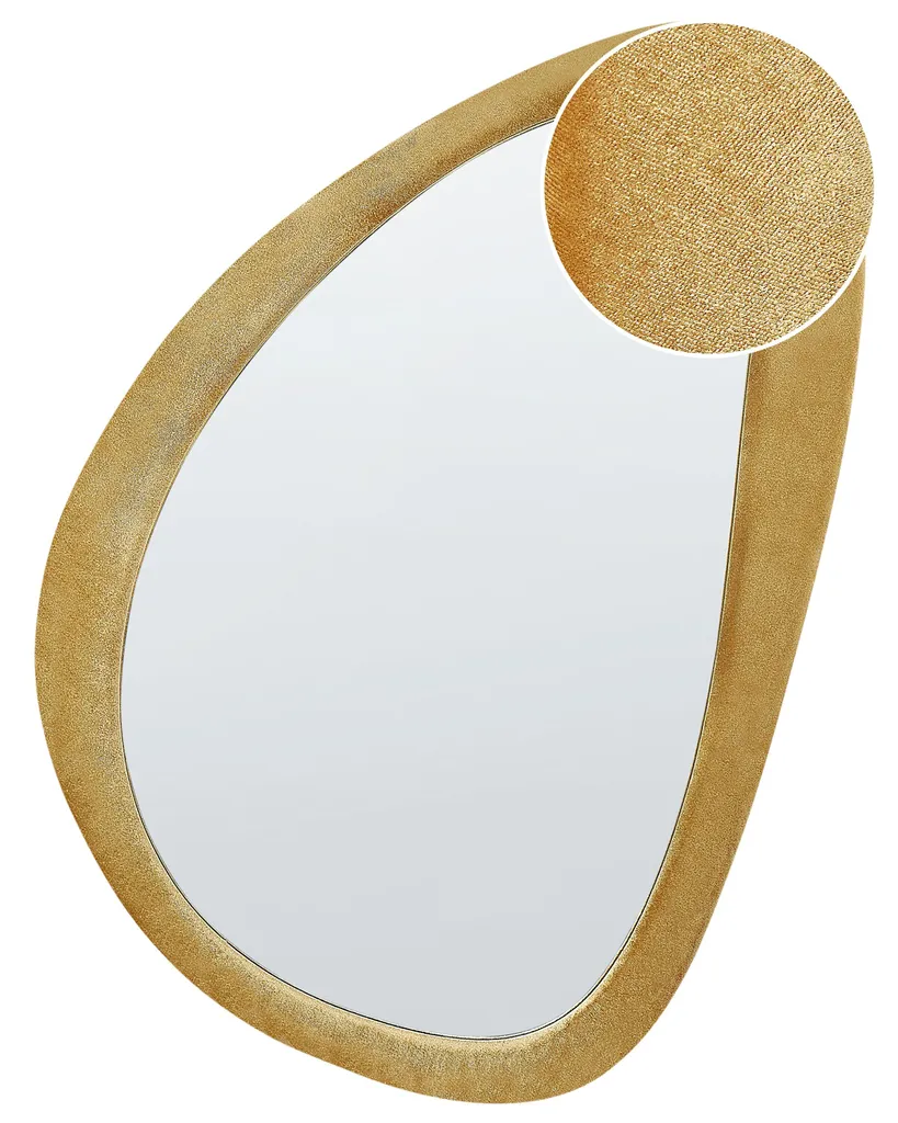 Miroir Velours Jaune Venas Lumarko 61x91 cm - Miroir Mural Décoratif