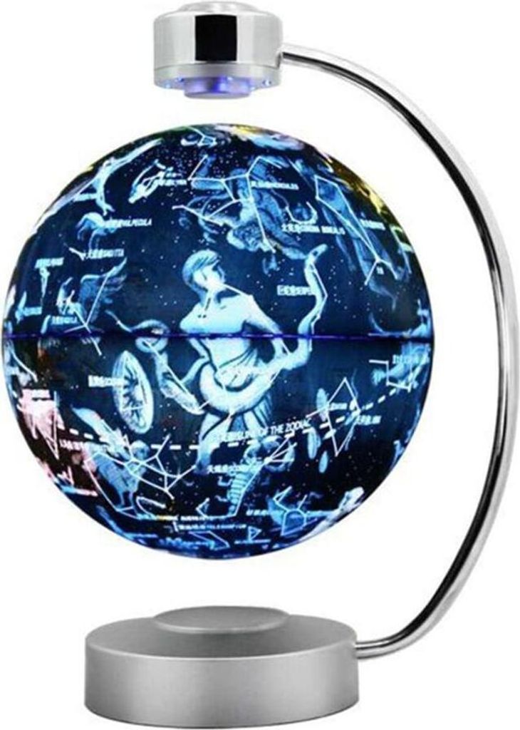 8 Zoll Magnetisch Levitation Schwimmender Globus Anti-Schwerkraft-Weltkarte Constellation Spinning Ball Nachtlicht