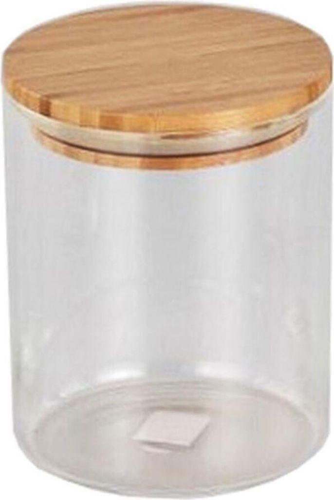 kugelbehälter. 0,65l Glas + Bambusdeckel Produktbild 