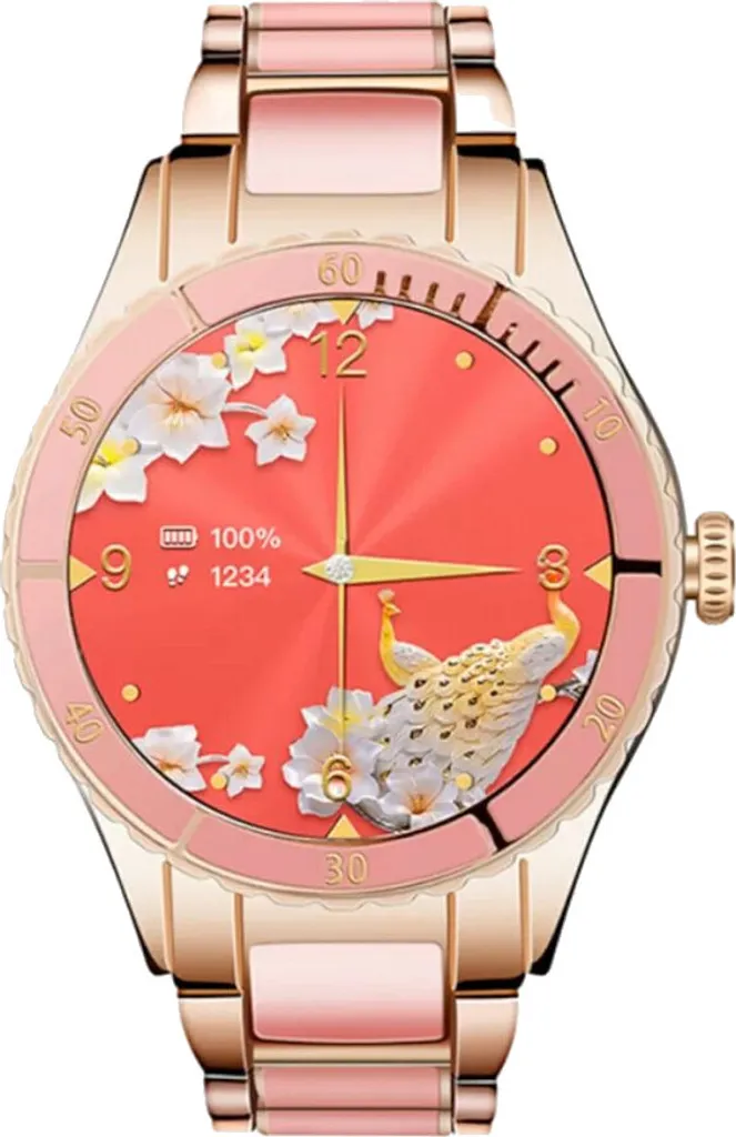 Montre Intelligente Femme Rose Rubicon RNCE82 avec Tracker d'Activité