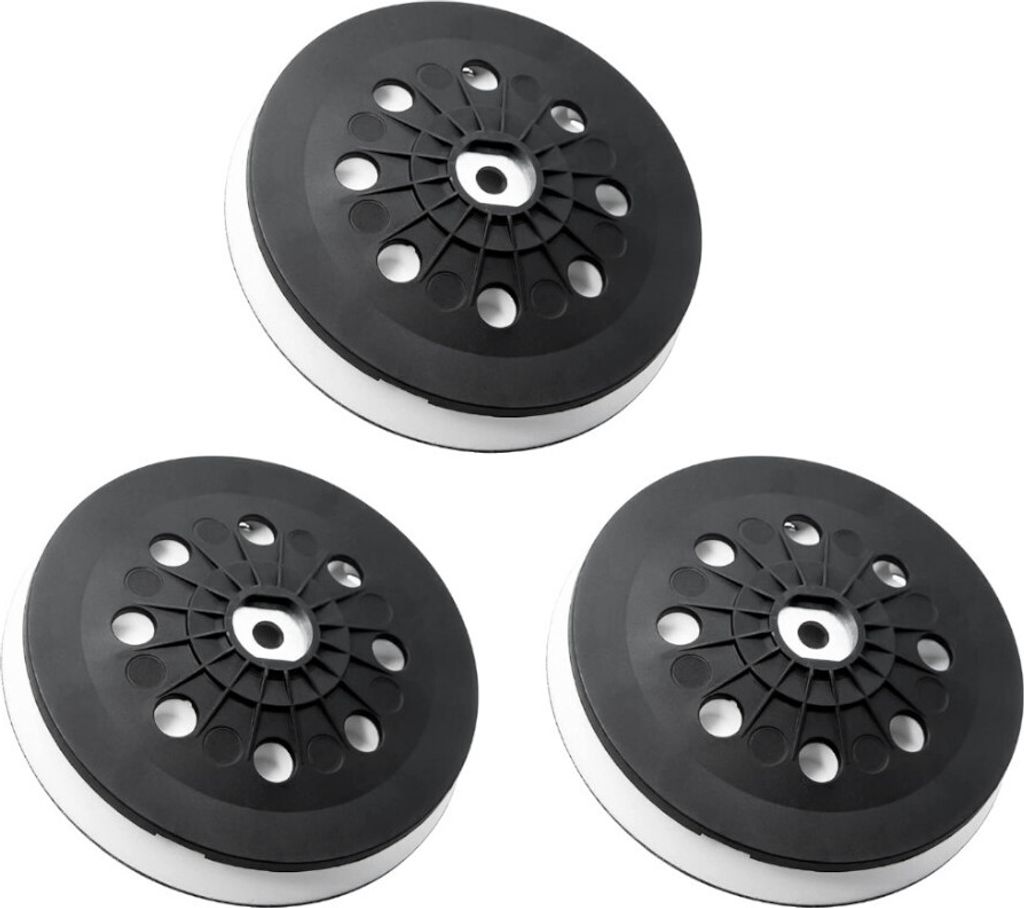 3x Trade-Shop Schleifteller Stützteller Haftteller 125mm für Festool ETS EC 125, LEX 125 Exzenterschleifer ersetzt ST-STF-LEX 125/90/8-M8 W-HT, 4...