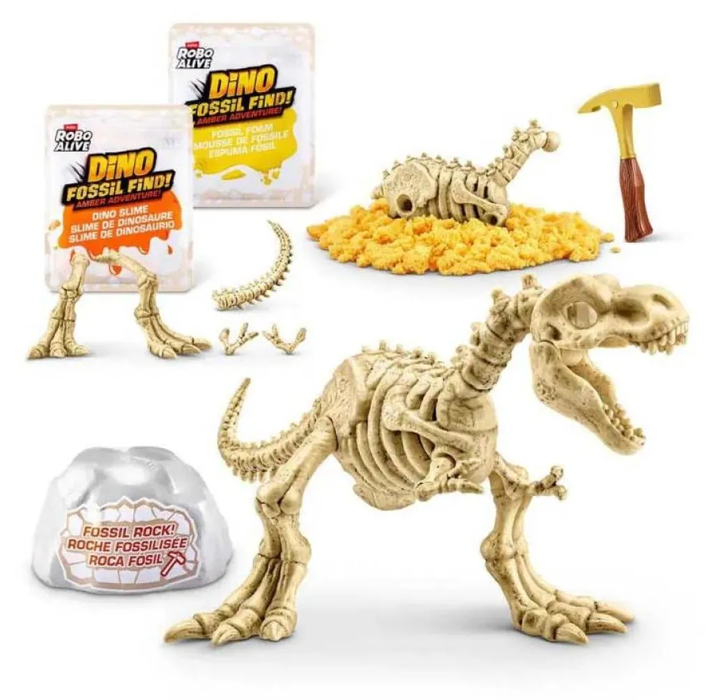 Robo Alive Œuf Fossile de Dinosaure Amber Adventure - Jouet Surprise