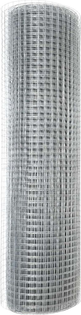 "SALE 2026" Geschweißter Drahtzaun Silber 0,6 x 10 m - Metallzäune DE2541000