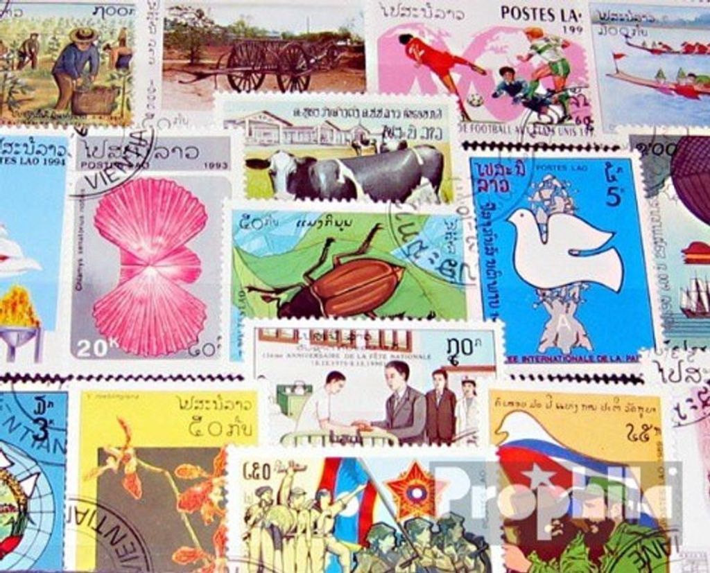 Briefmarken Laos 200 verschiedene Sondermarken