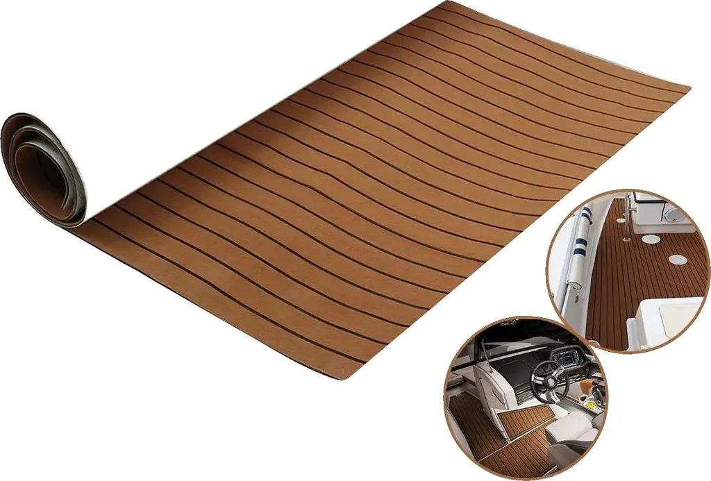 Rénover un pont de bateau glissant avec ce panneau faux teck 240x120 cm