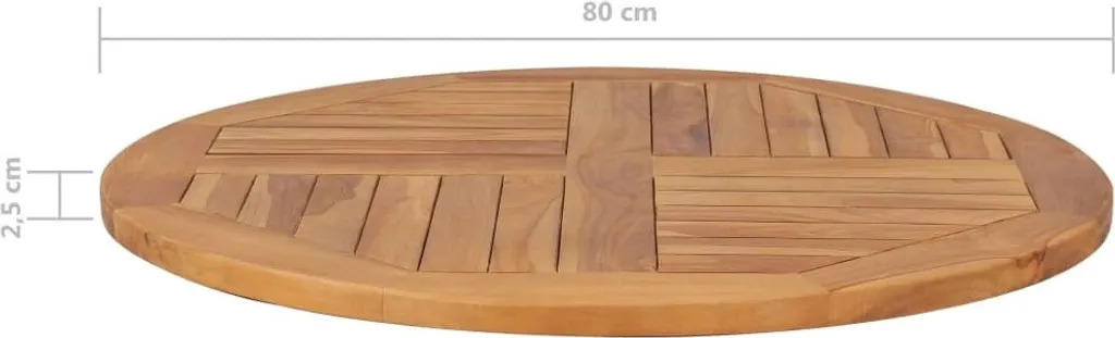 Plateau de table en teck massif 80 cm : la solution durable et robuste