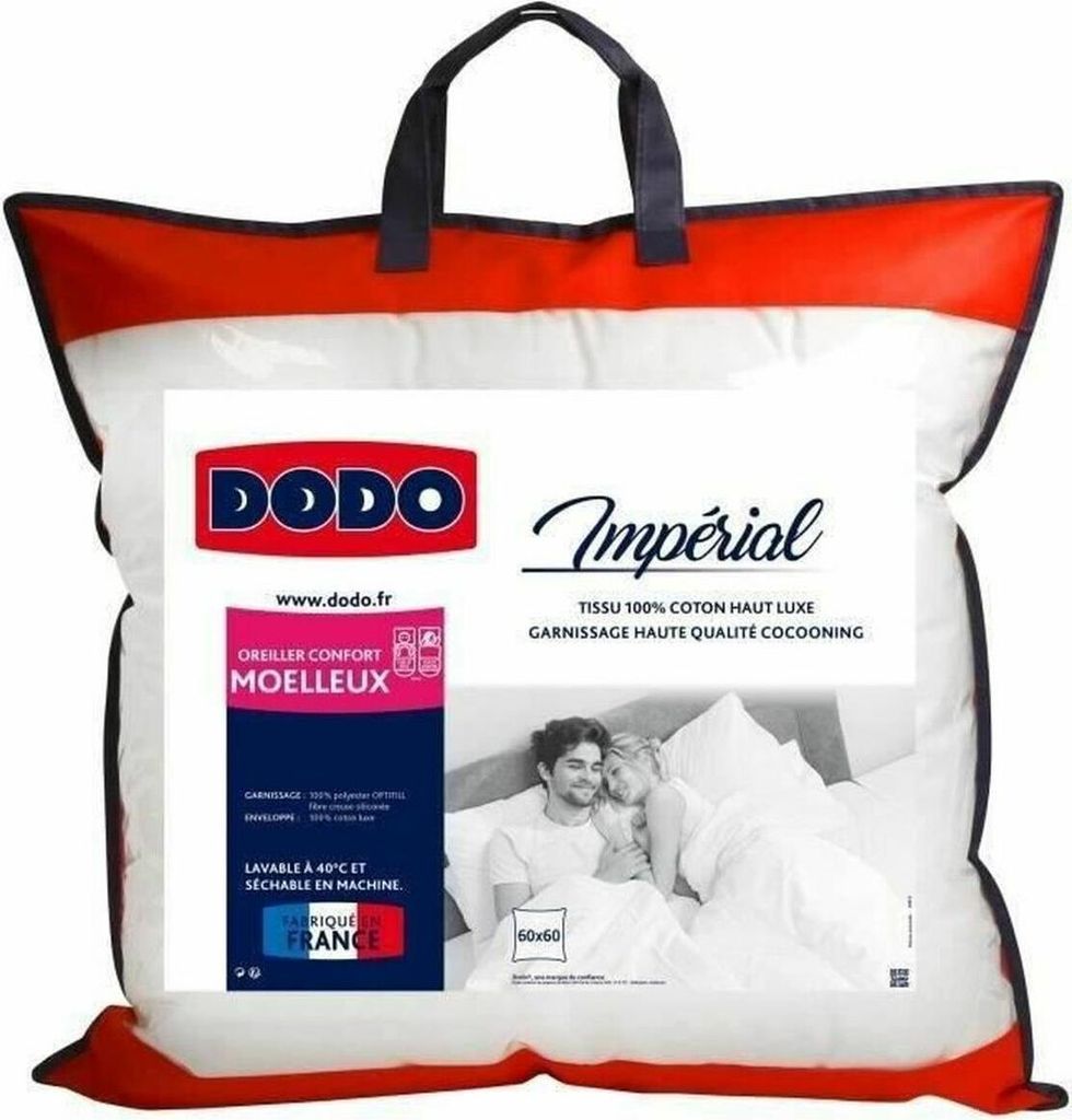 DODO Imperial flauschiges Kissen - 60 x 60 cm - Weiß