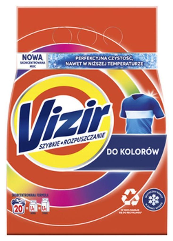VIZIR Farbwaschpulver für Buntwäsche (35 Wäschen) 1,1 kg Produktbild 