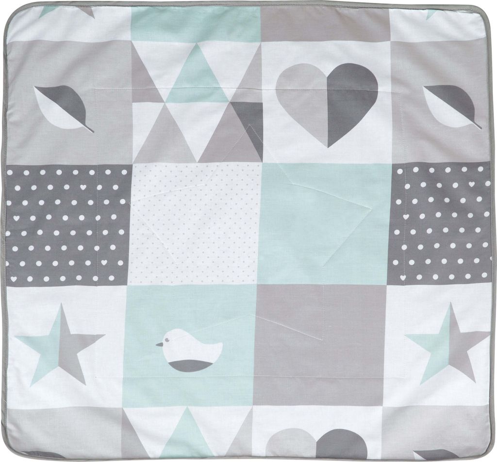 roba Babydecke 'Happy Patch', 2 seitig: 1x super weich, warm & flauschig, 1x 100% Baumwolle