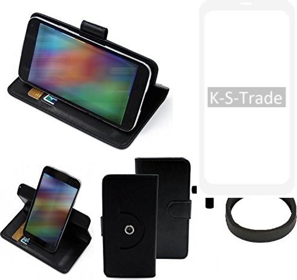K-S-Trade Case Schutz Hülle kompatibel mit OnePlus OnePlus 8 + Bumper Handy Hülle Flipcase Smartphone Cover Handy Schutz Tasche Walletcase schwarz