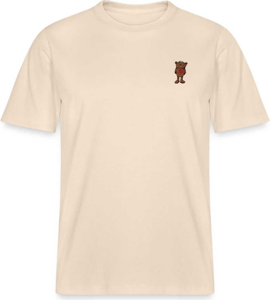 Spreadshirt Janosch Kleiner Bär Stick Relaxed Fit Uni T-Shirt, XL, Natur