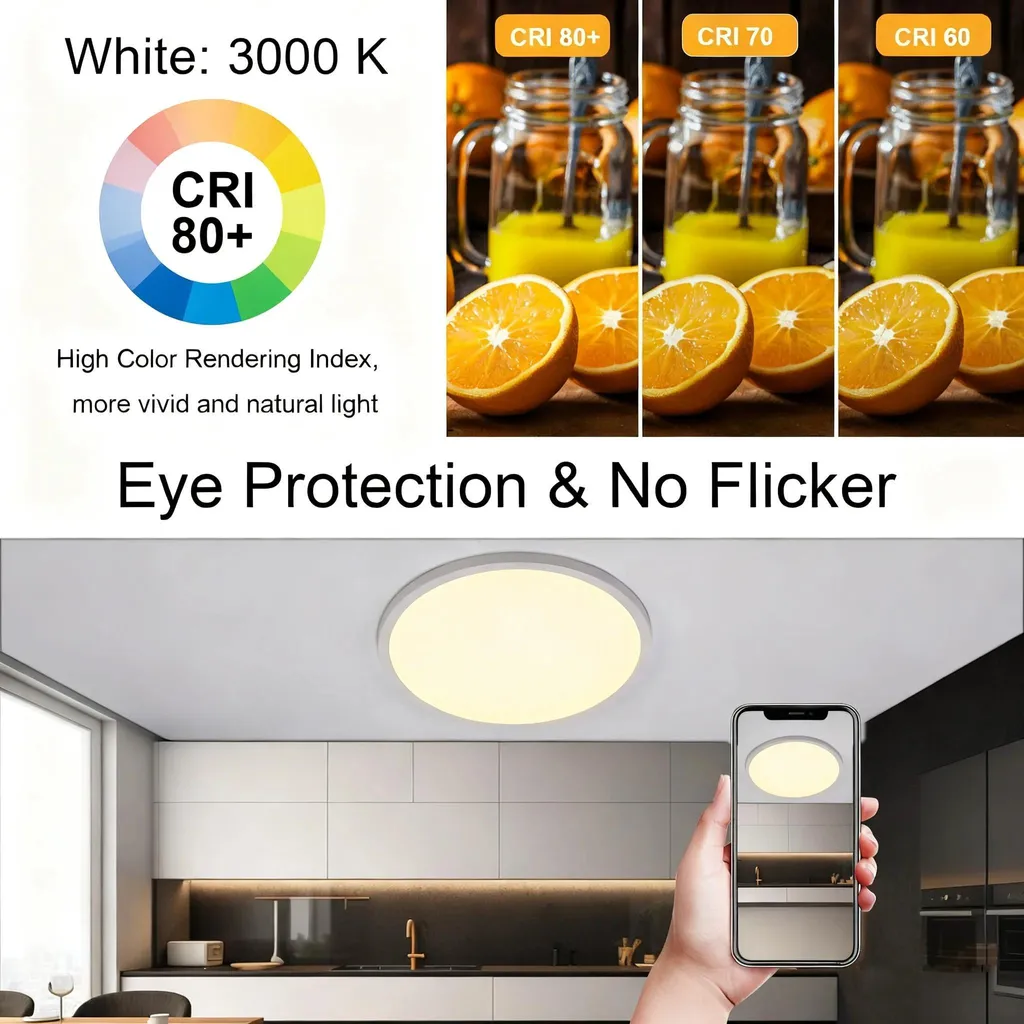 Lot de 2 plafonniers LED 30W ultra-plats 38cm avec télécommande variable