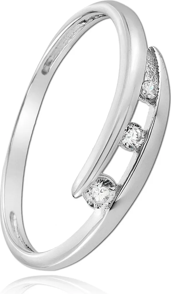 Bijou femme bague en or blanc 333 et zirconium idéal pour un cadeau