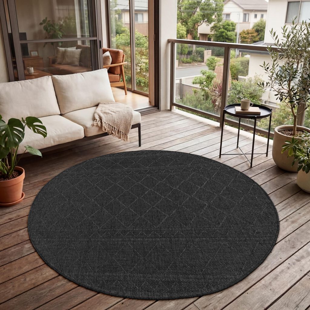 Paco Home Outdoor Teppich Flachgewebe modern Boho Ethno Produktbild 
