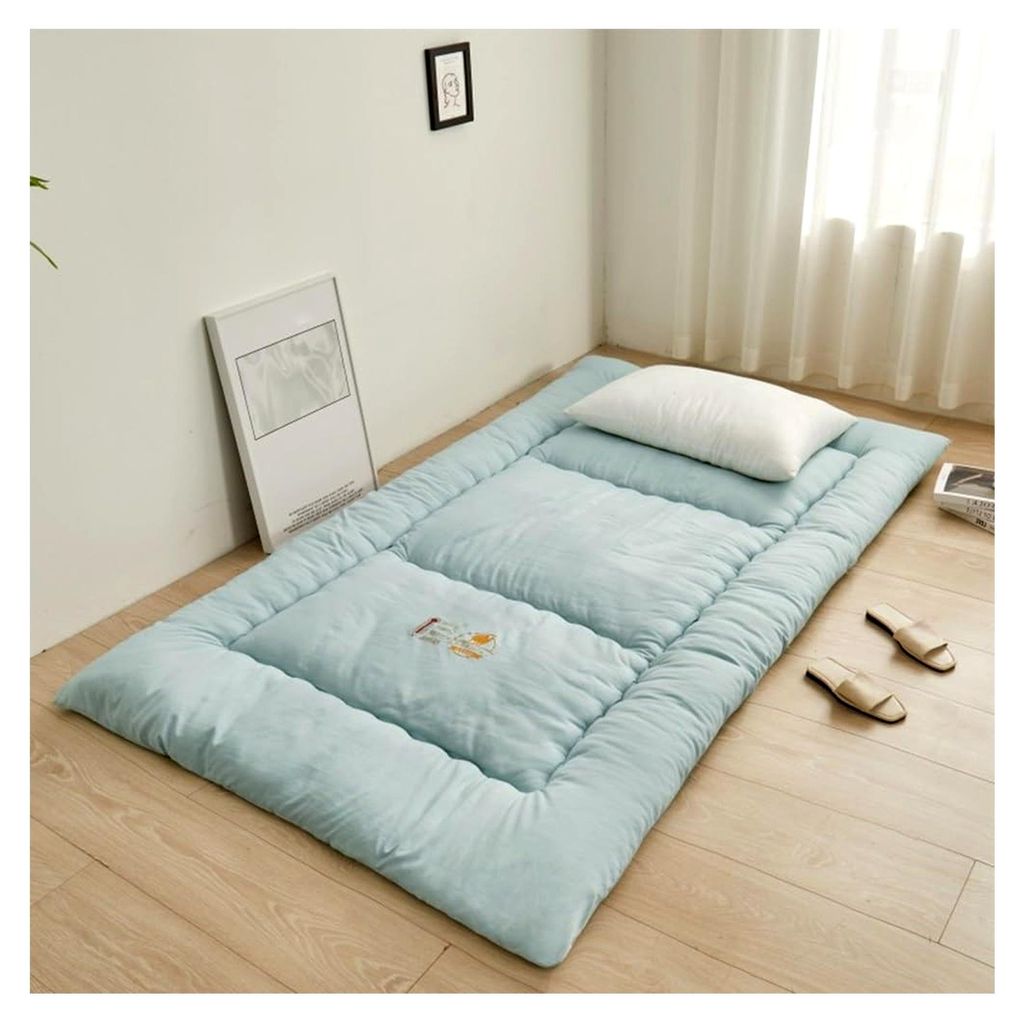 Futon-Matratze, dicke Boden-Isomatte mit Reißverschlussbezug, traditionelles japanisches Rollbett, Gästematratze, leicht zu reinigen