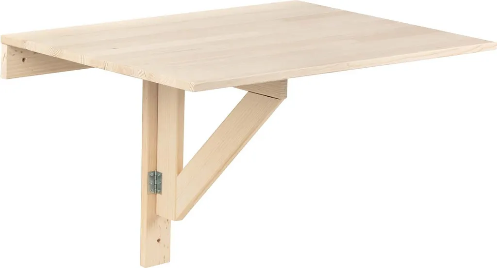 Tavolo Pieghevole in Legno Astigarraga Wand 79x59x2cm - Pino Massiccio