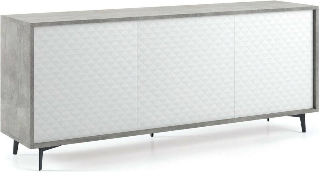 Kommode Fresia, Buffetschrank mit 3 Türen und 1 verstellbarem Einlegeboden, Elegantes Sideboard für das Wohnzimmer, Fernsehschrank, 100% Italy, ...