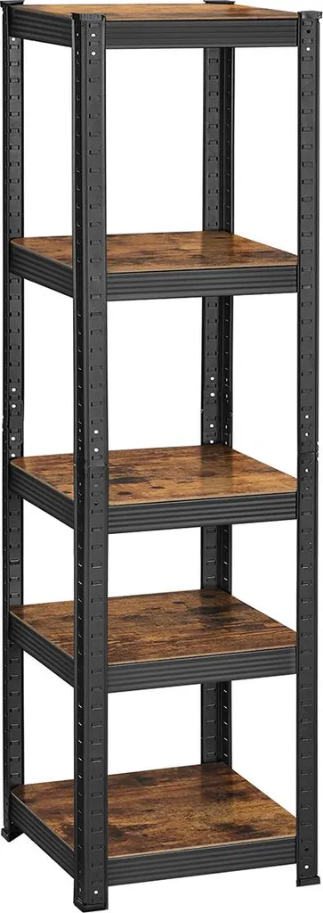 Rayonnage utilitaire étroit avec 5 niveaux - Étagère de garage stable