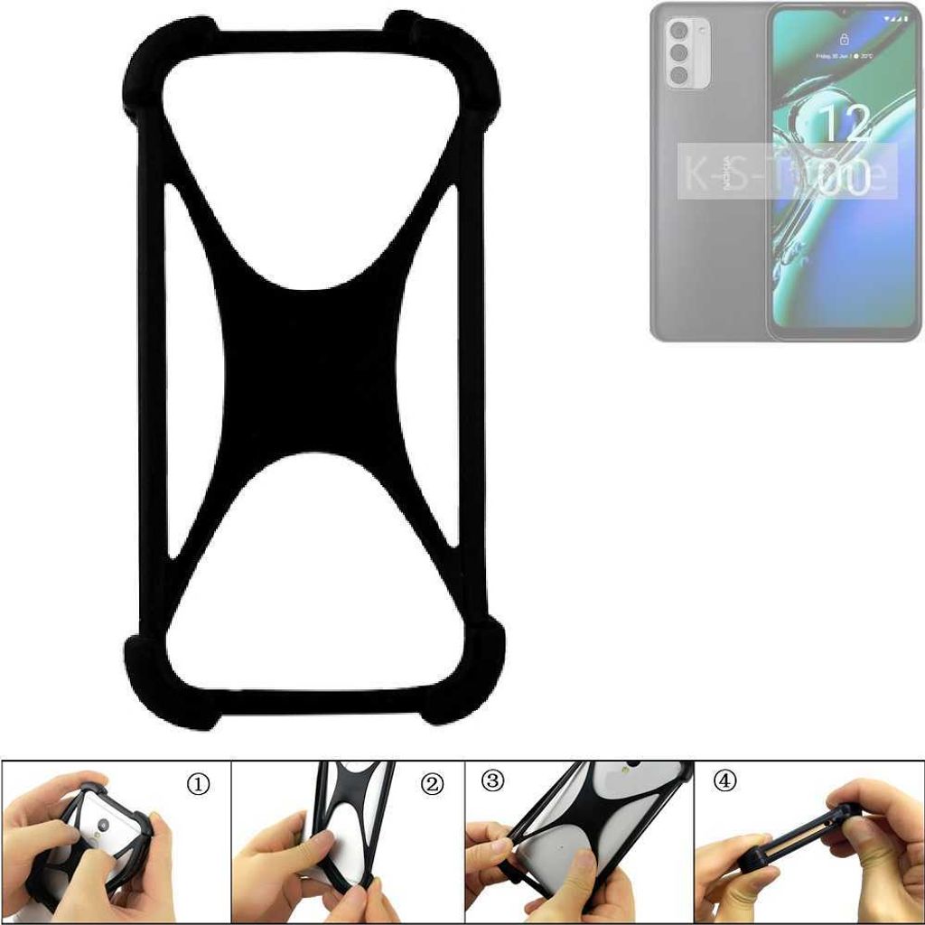 K-S-Trade Handy-Hülle Schutz-Hülle kompatibel mit Nokia G42 5G Silikon Bumper TPU Softcase Smartphone Stoßschutz, schwarz